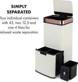 Klarstein Royal Trash Rose Gold, odpadkový kôš so senzorom, 72 l, ušľachtilá oceľ, ružovozlatá