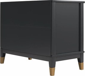 Čierny nočný stolík Westerleigh – CosmoLiving by Cosmopolitan