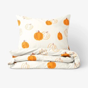 Goldea bavlnené posteľné obliečky - jesenné tekvice 220 x 200 a 2ks 70 x 90 cm
