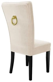 Čalúnená jedálenská stolička ST67 + klopadlo, Farby: čierny, Farby: biela polomatná, Potah: Magic Velvet 2219