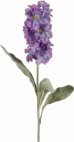 Umelá kvetina MATTHIOLA 56 cm, fialová