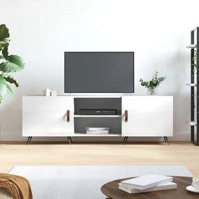 TV skrinka lesklá biela 150x30x50 cm kompozitné drevo 829070