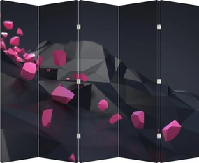 Paraván - 3D abstrakcie (210x170 cm)