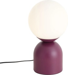 Hotelovo elegantná stolná lampa fialová s opálovým sklom - Pallon Trend