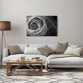 Obraz - Abstraktné ruže čiernobiela (90x60 cm)