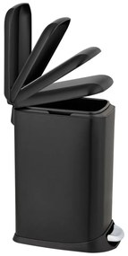 Matne čierny pedálový oceľový odpadkový kôš 20 l Design – Wenko