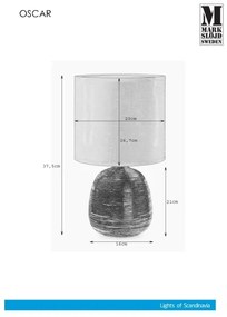 Markslöjd 107068 - Stolná lampa OSCAR 1xE27/60W/230V