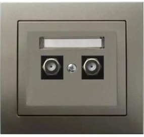 Dvojitá anténová zásuvka typu F GPA-2WF/45