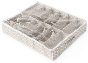 Béžový úložný box na topánky pod posteľ Compactor, dĺžka 76 cm