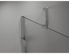 Mexen Lunar-F, 1-krídlový sprchový kút so skladacími dverami, ľavý, 100 x 80 cm, 8mm číre sklo, chrómový profil, 836-100-080-01-00-L