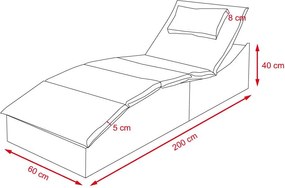 Polohovateľné ratanové lehátko SAVANA šedá/zv. šedá