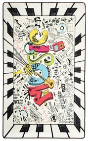 Detský protišmykový koberec Chilam Music, 100 x 160 cm
