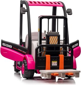 LEAN CARS Batériový vysokozdvižný vozík XMX638 ružový