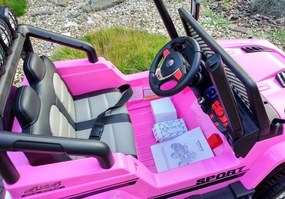 LEAN CARS Elektrické autíčko Jeep S2388 ružové 4x45W