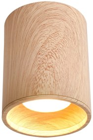CLX Stropné bodové osvetlenie EMILIA-ROMAGNA, 1xGU10, 15W, 7,9x10cm, okrúhle, imitácia dreva