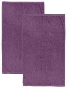 Fialové rýchloschnúce/froté bavlnené osušky v súprave 2 ks 90x140 cm Quick Dry – Catherine Lansfield