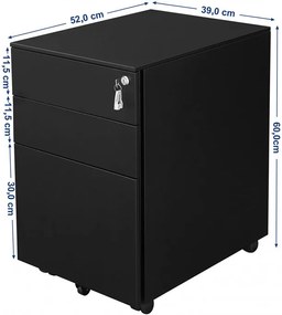 Mobilná skrinka na spisy OFC60BK