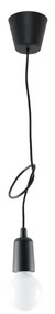 Závesné svietidlo Diego 1, čierne telo svietidla