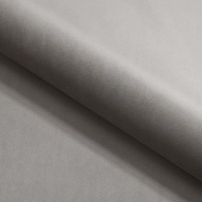 Sivá zamatová rozkladacia rohová pohovka (ľavý roh/do L) York Blik – Ropez