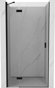 Mexen Mist-H, 1-krídlové sprchové dvere ľavé 115 cm, číre sklo, čierny profil, 8A5-115-000-70-00-L