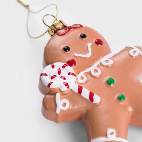 Vianočná ozdoba EVI RED perníček 710155