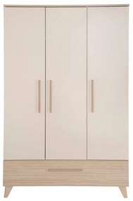 Krémová/v prírodnej farbe detská šatníková skriňa v dekore duba 118x190x52 cm Sidney – Roba