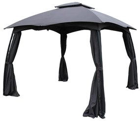 Záhradný pavilón 3x3 m grafitová