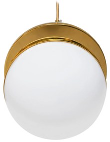 Toolight Toolight, závesná stropná lampa akrylová guľa 1xE27 APP481-1CP, biela-zlatá, OSW-00598