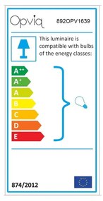 Závesné svietidlo pre 6 žiaroviek v zlato-bielej farbe Opviq lights Damar Horizontal