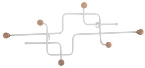 Biely kovový nástenný vešiak 60,5 cm Metro – PT LIVING