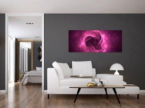Obraz modernej ružovej abstrakcie (120x50 cm)