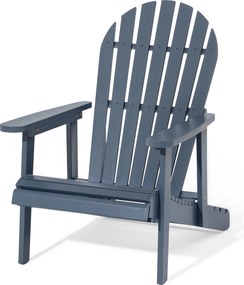 Adirondack relaxačné kreslo s vyťahovacou opierkou nôh, modré