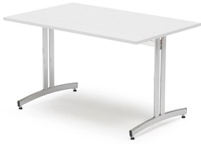Stôl SANNA, 1200x800x720 mm, chróm/biela
