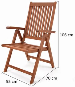 InternetovaZahrada Drevená zostava Velus 1+6 - eukalyptus