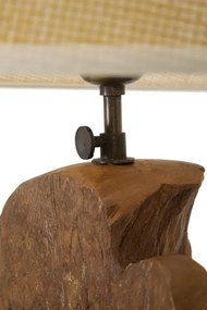 Stolná lampa Kepala 35 cm z masívu hnedá
