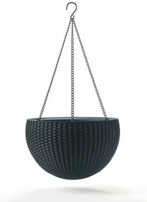 Keter Hanging SPHERE 41430 Záhradný kvetináč - antracit