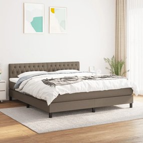 Posteľný rám boxspring s matracom sivohned 180x200 cm látka 3140317