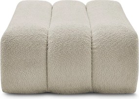 Béžová podnožka z textílie buklé Azra – Bobochic Paris