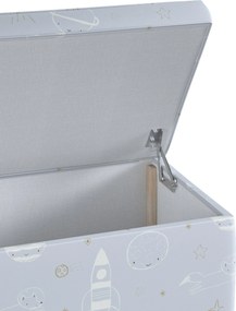Truhlica čalúnená farba produktu modrá látka vzorované