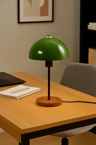 Stolní lampa Huras zelená/hnědá