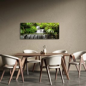 Obraz - Vodopád v dažďovom lese (120x50 cm)