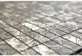 Hliníková mozaika ALF C101D STRIEBORNÁ 30x30 cm