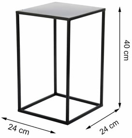 Kvetinový stojan Charro 40 cm čierny