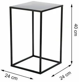 Kvetinový stojan Charro 40 cm čierny