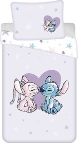 Jerry Fabrics Bavlnené obliečky 140x200 + 70x90 cm - Lilo and Stitch "Heart"
