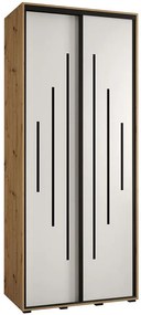 Skriňa 45 Canaris 12 120 artisan/biela/čierna