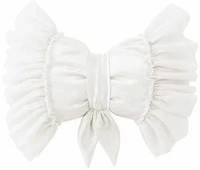 Hodvábny vankúš s volánikom, White