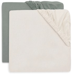 Napínacia plachta 120x60 cm 2 ks Sea Green/Ivory