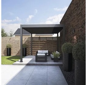 Pergola bioklimatická Rojaplast Intro Neo 360 x 300 x 255 cm voľne stojaca antracit