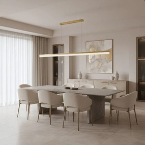 Toolight Toolight, LED stropné svietidlo 200cm, 48W, 4000K, APP1697-CP, zlatá matná, OSW-07893